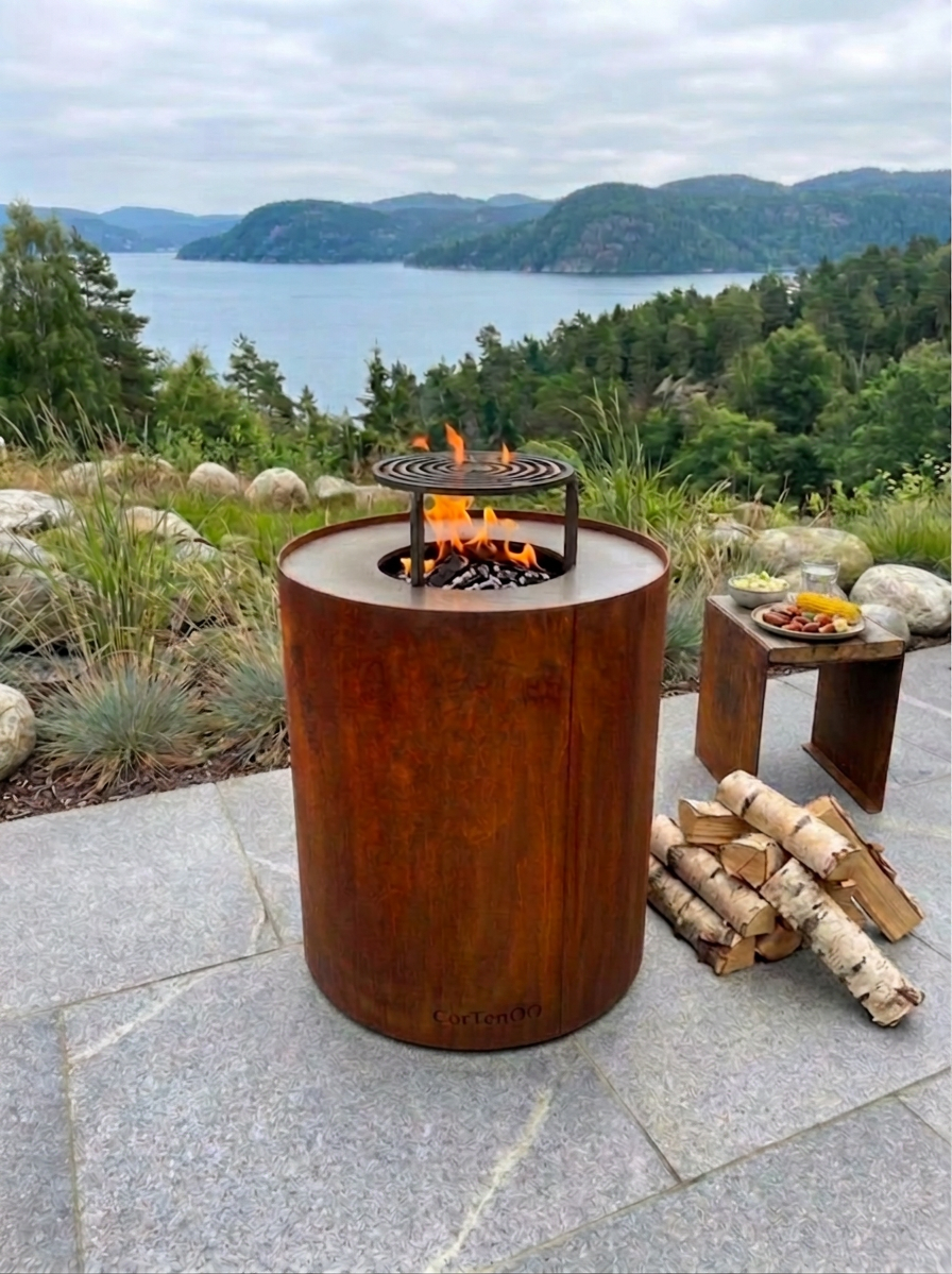 Bålgrill Curved Ø60x70cm