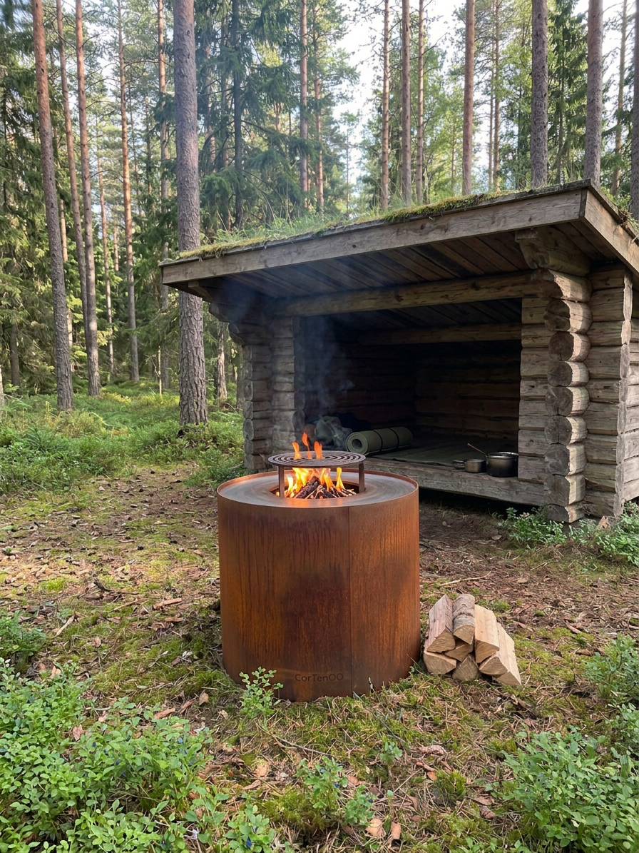 Bålgrill Curved Ø80x70cm