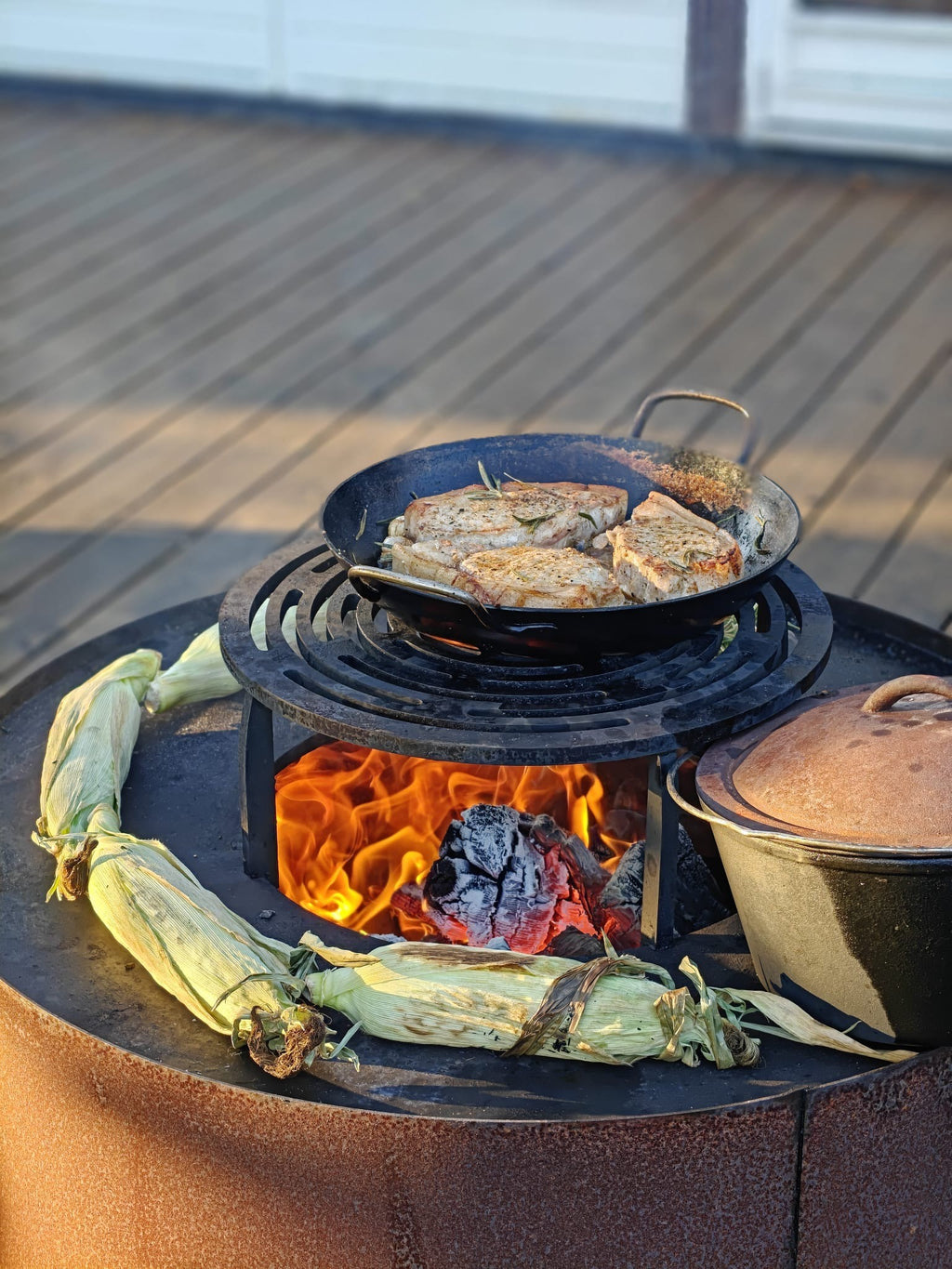 Bålgrill Curved Ø60x70cm