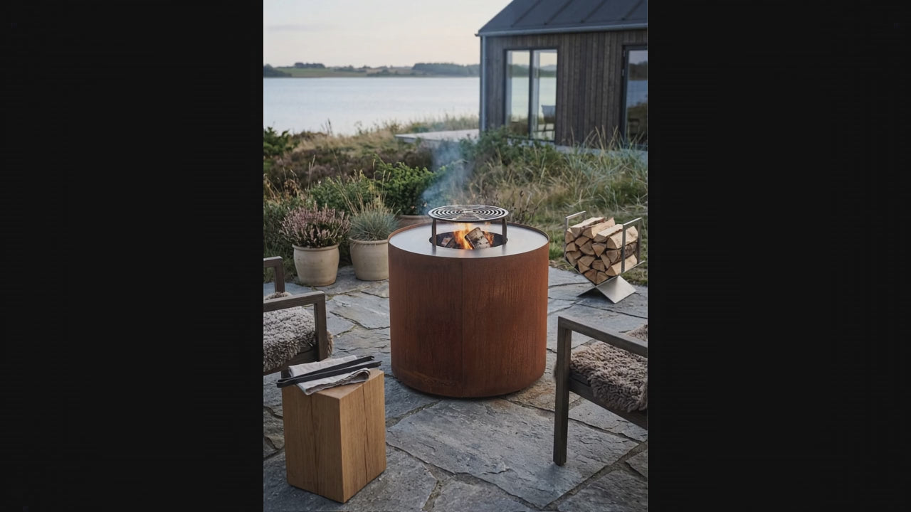 Bålgrill Curved Ø80x70cm